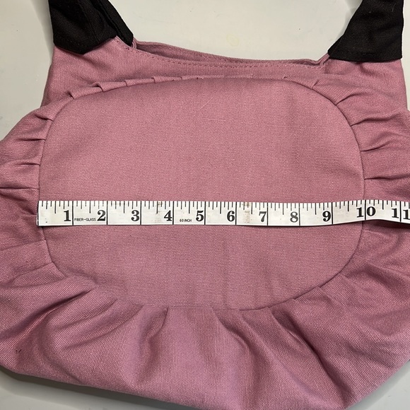 Roxy large mauve/pink tote bag with sequined heart design. - Picture 4 of 12